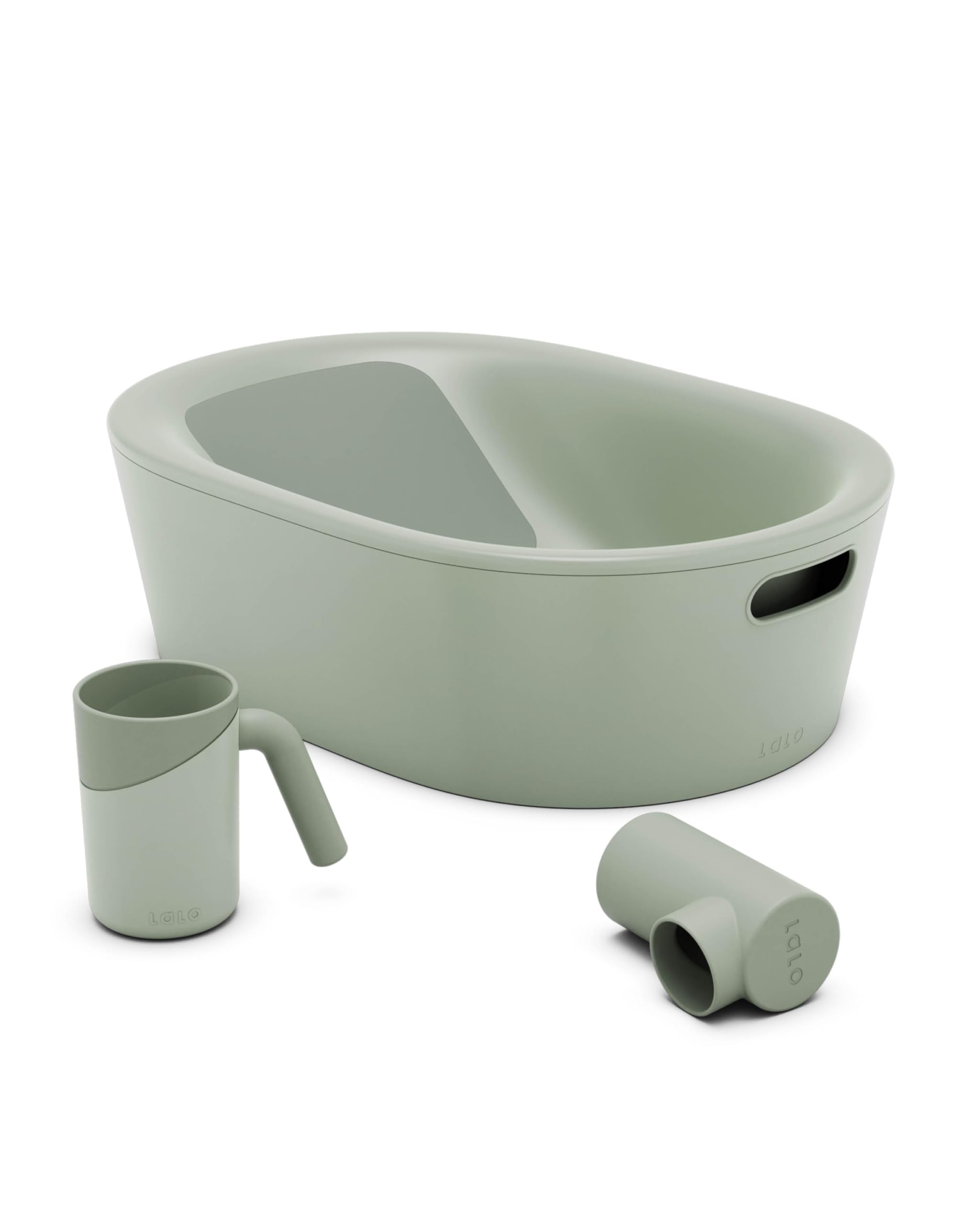 Starter Kit - Modern Baby Bathtub, Rinse Cup & Spout Cover Bundle