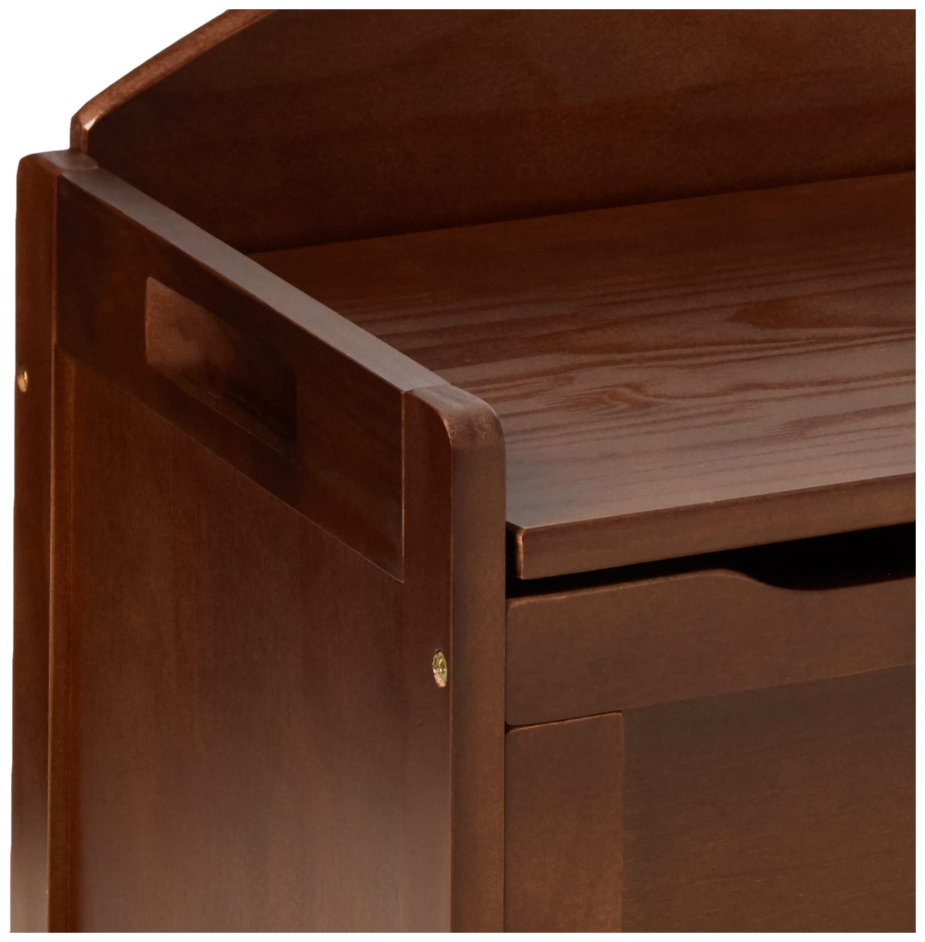 Child's Toy Chest, 33.25" W x 17.75" D x 24.5" H, Walnut Finish