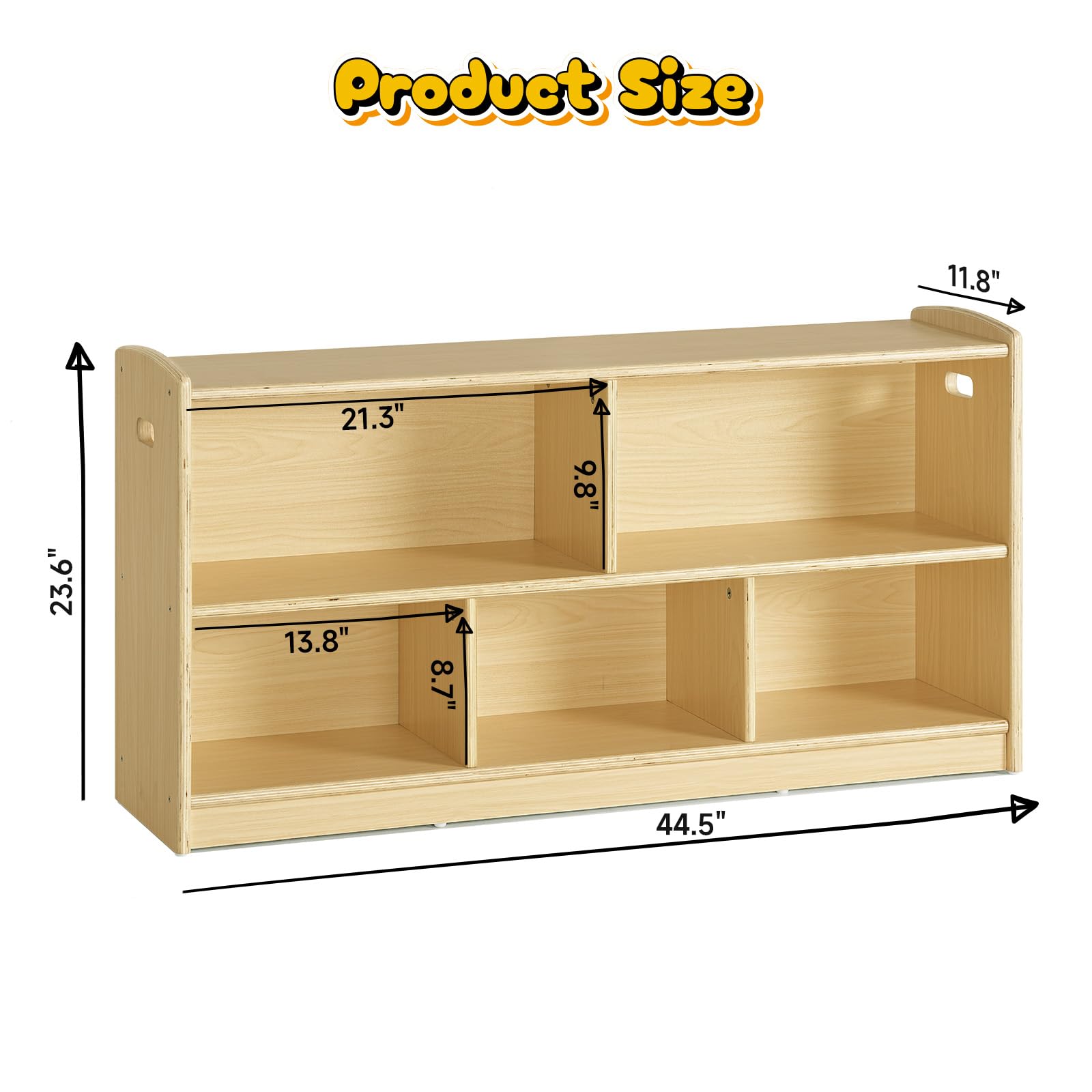 2-Tier Montessori Storage Cabinet for Kids
