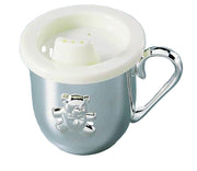Silverplated Baby's First Sippy Cup With Handle And Sippy Lid Insert