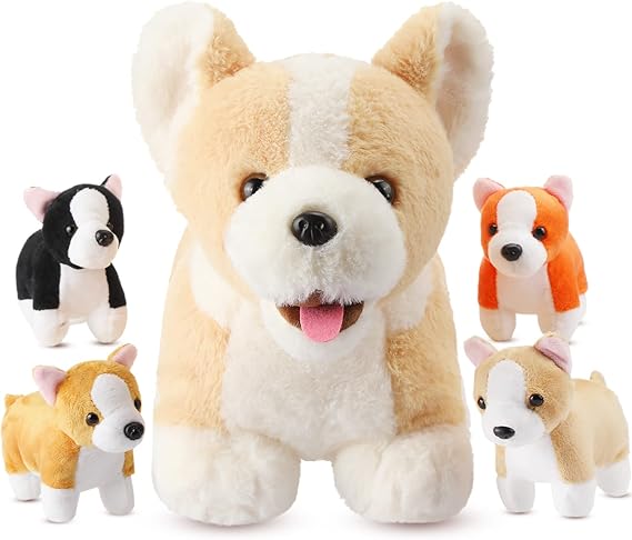 5 Pcs Dog Stuffed Animal Puppy Stuffed Animal