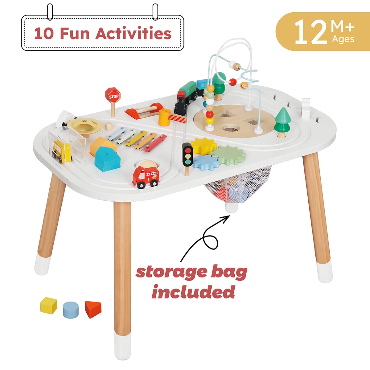 Wooden Activity Table for Toddlers