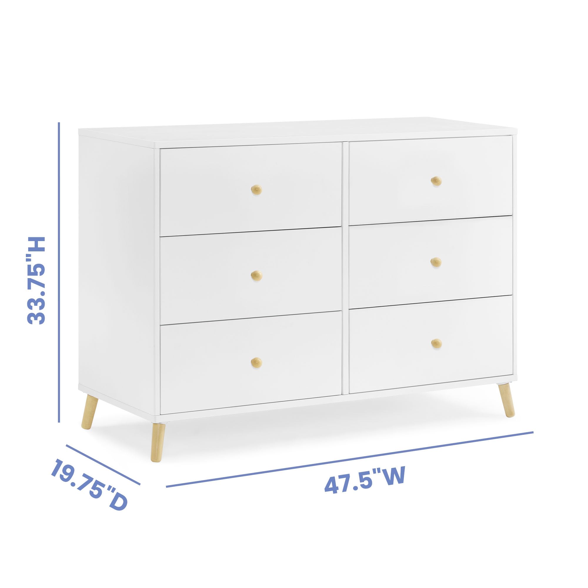 6 Drawer Dresser with Interlocking Safety System