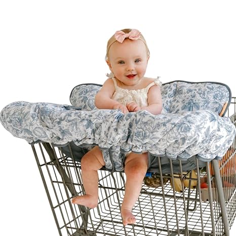 2-in-1 Cushy High Chair Cover and Shopping Cart Cover for Baby, Comfortable Cover