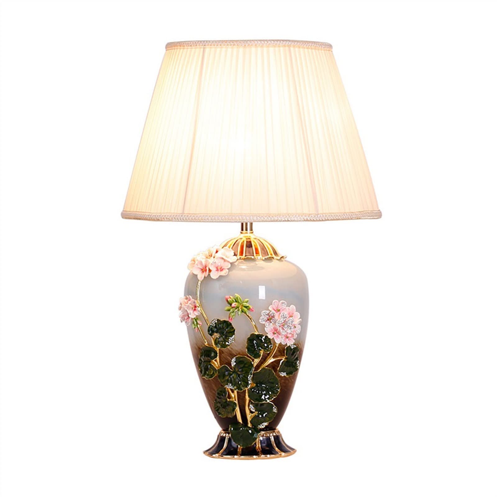 Ceramic Enamel Bedside Table Lamp 24.4 Inch