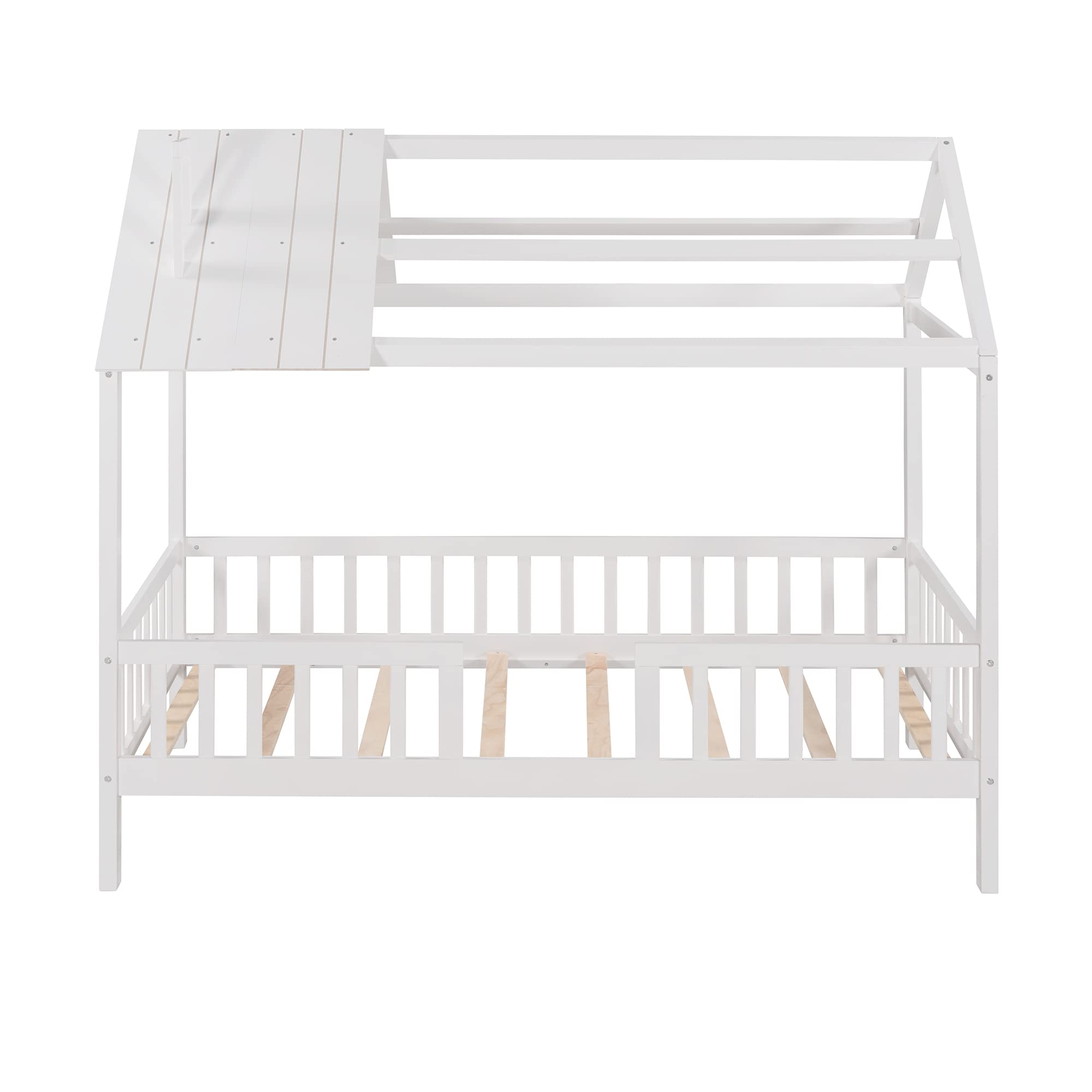Twin House Bed with Fence
