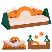 18PCS Modular Kids Play Couch - Junlge Theme Toddler Couch