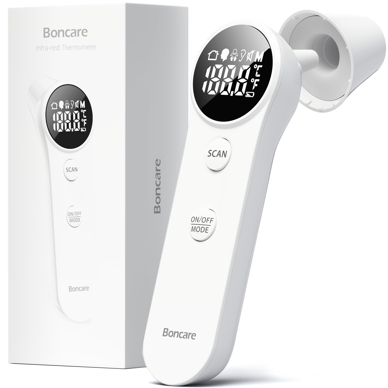 Ear and Forehead Thermometer, 2X Accuracy Infrared Digital Thermometer
