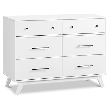 6-Drawer Baby Dresser for Bedroom - GREENGUARD Gold s -Dresser for Kids Bedroom, Living Room, Nursery -Walnut