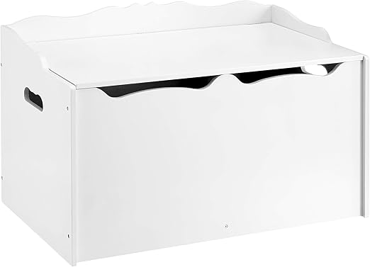 Kids Toy Box, Wooden Organizer Storage Chest, Pink, 30" x 18" x 19"
