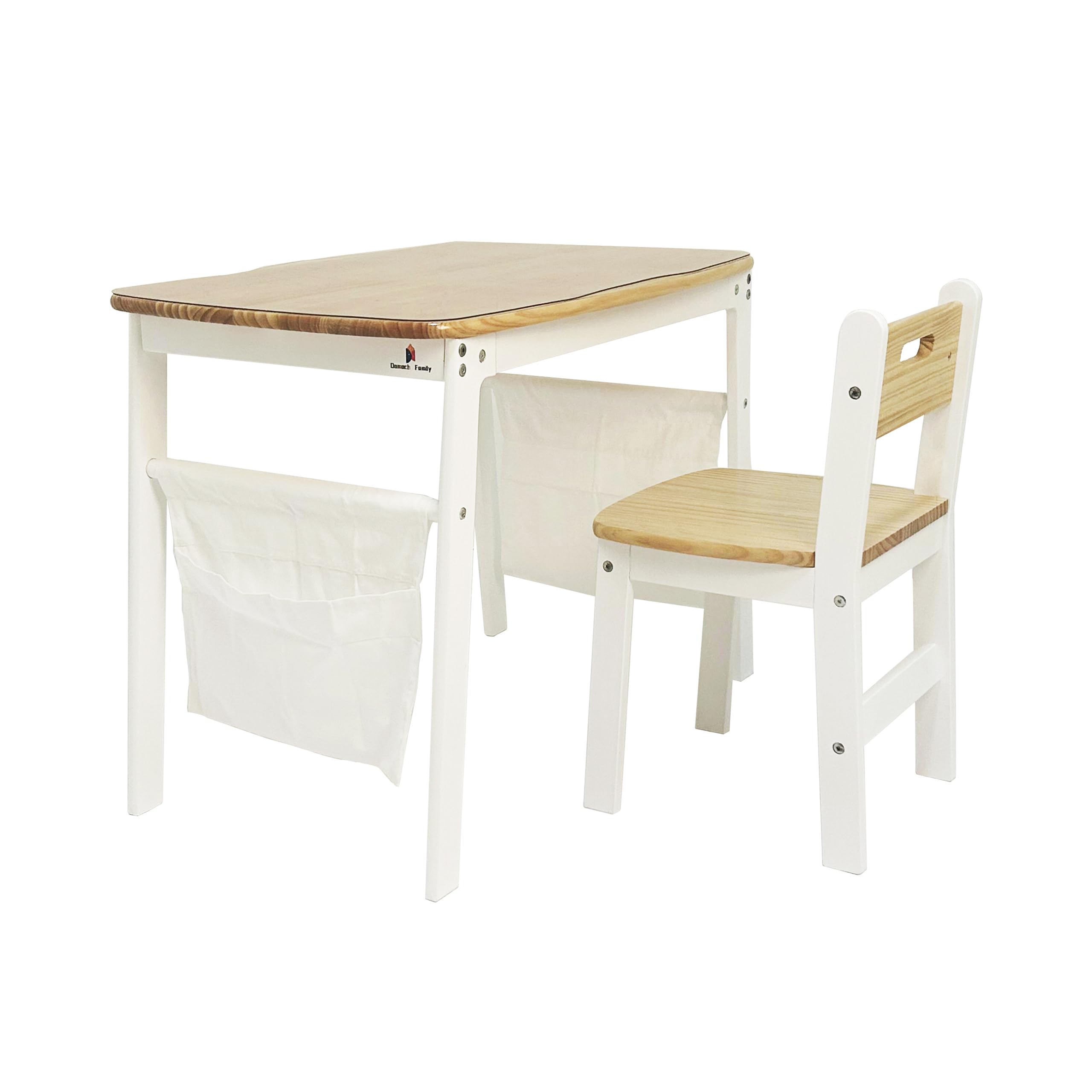 Montessori Kids Desk and Chair Set with Storage