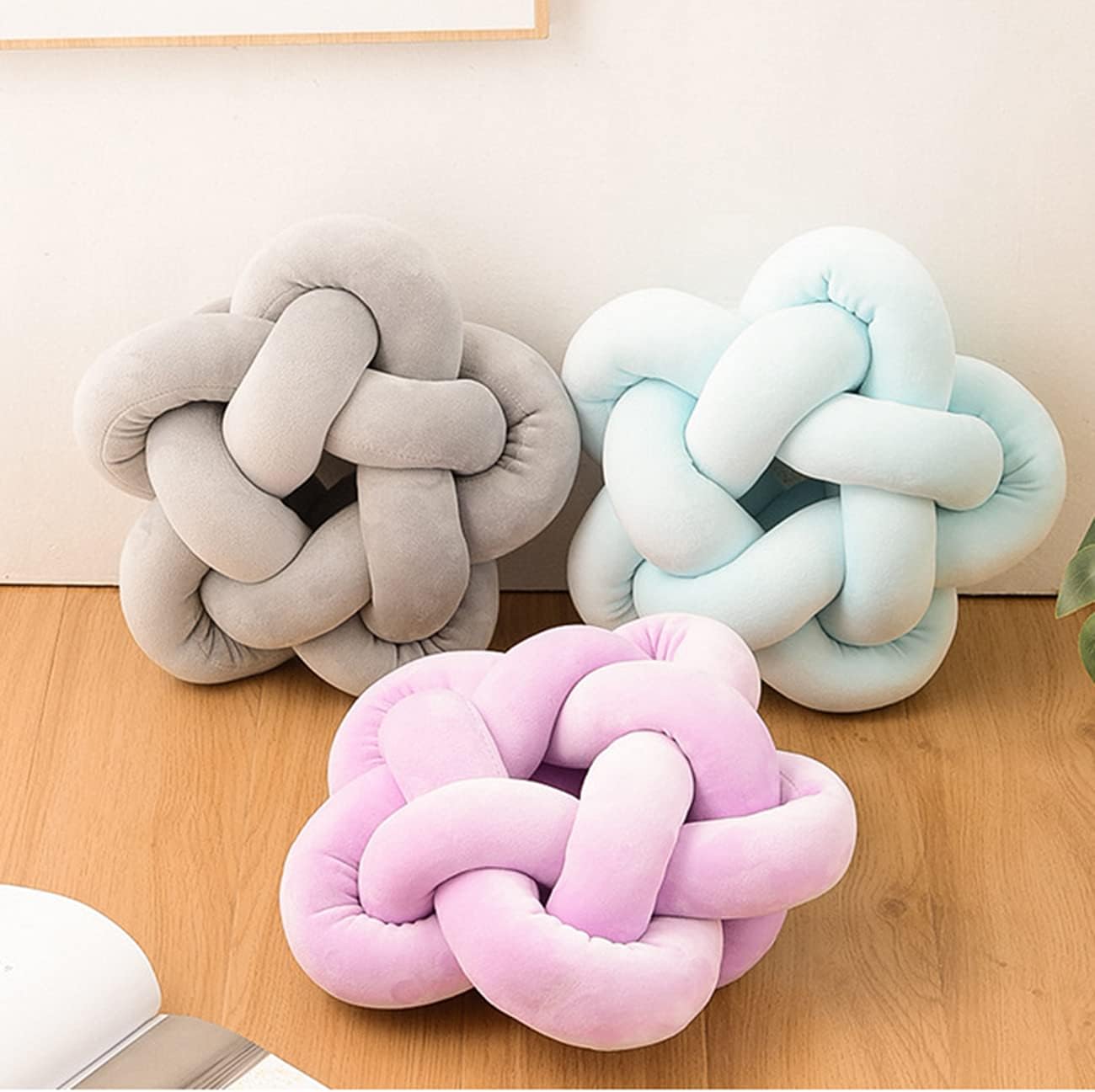 Knot Plush Throw Pillow Kids Handmade Knotted Star Pillow Soft Sofa Lumbar