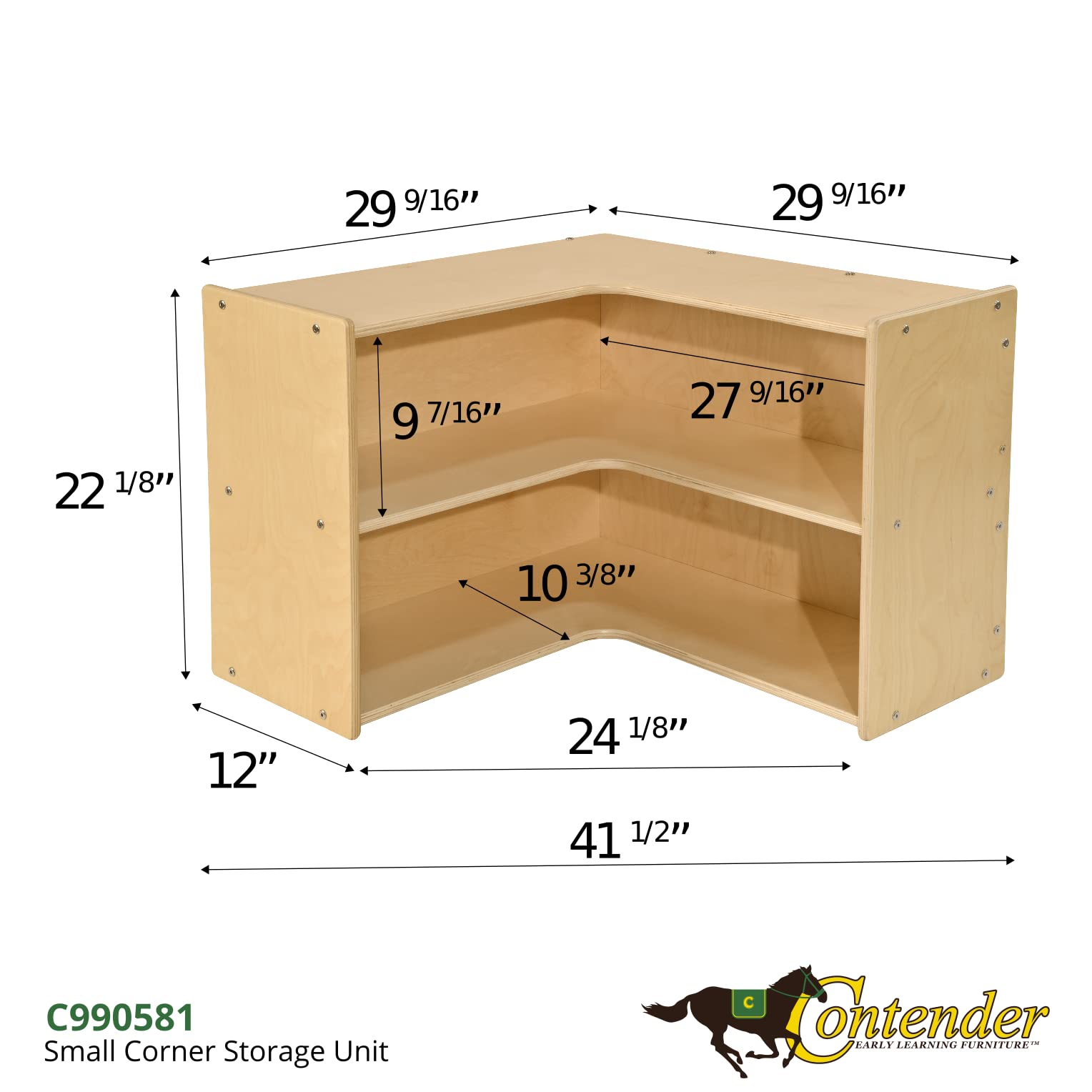 Corner Storage Shelf with Display Shelves for Kids