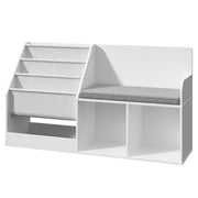 42.1" Kids Bookshelf with Reading Nook, Toy Storage Organizer