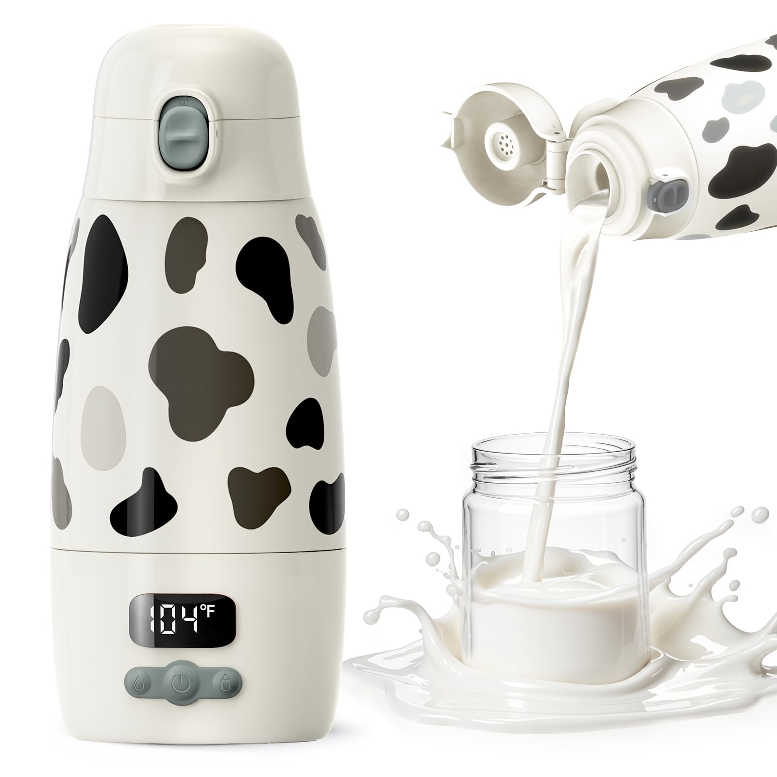 Portable Bottle Warmer for Travel,Super Fast Heating and Charging 17.5oz Large