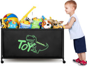 Large Toy Box with Wheels Big Toy Chest for Kids Organizer Toy Storage Bin