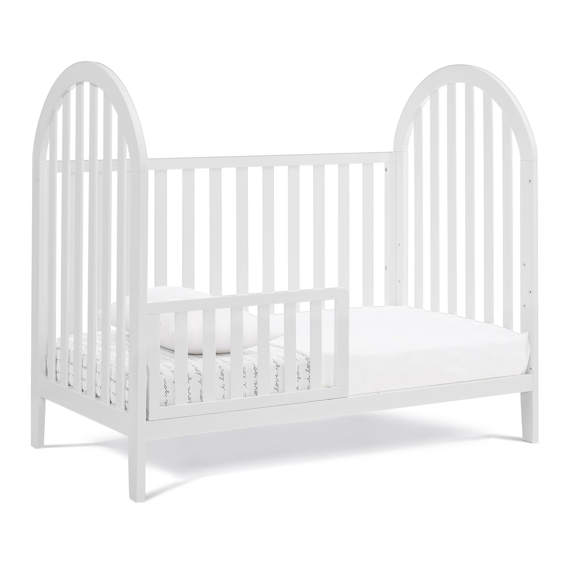 Milano 4-in-1 Convertible Crib - Greenguard Gold Certified, Bianca White