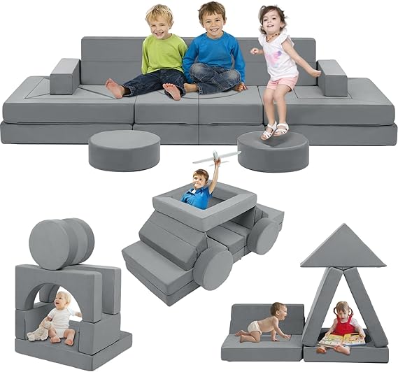 22Pcs Modular Kids Play Couch - Kids Couch for Playroom Bedroom