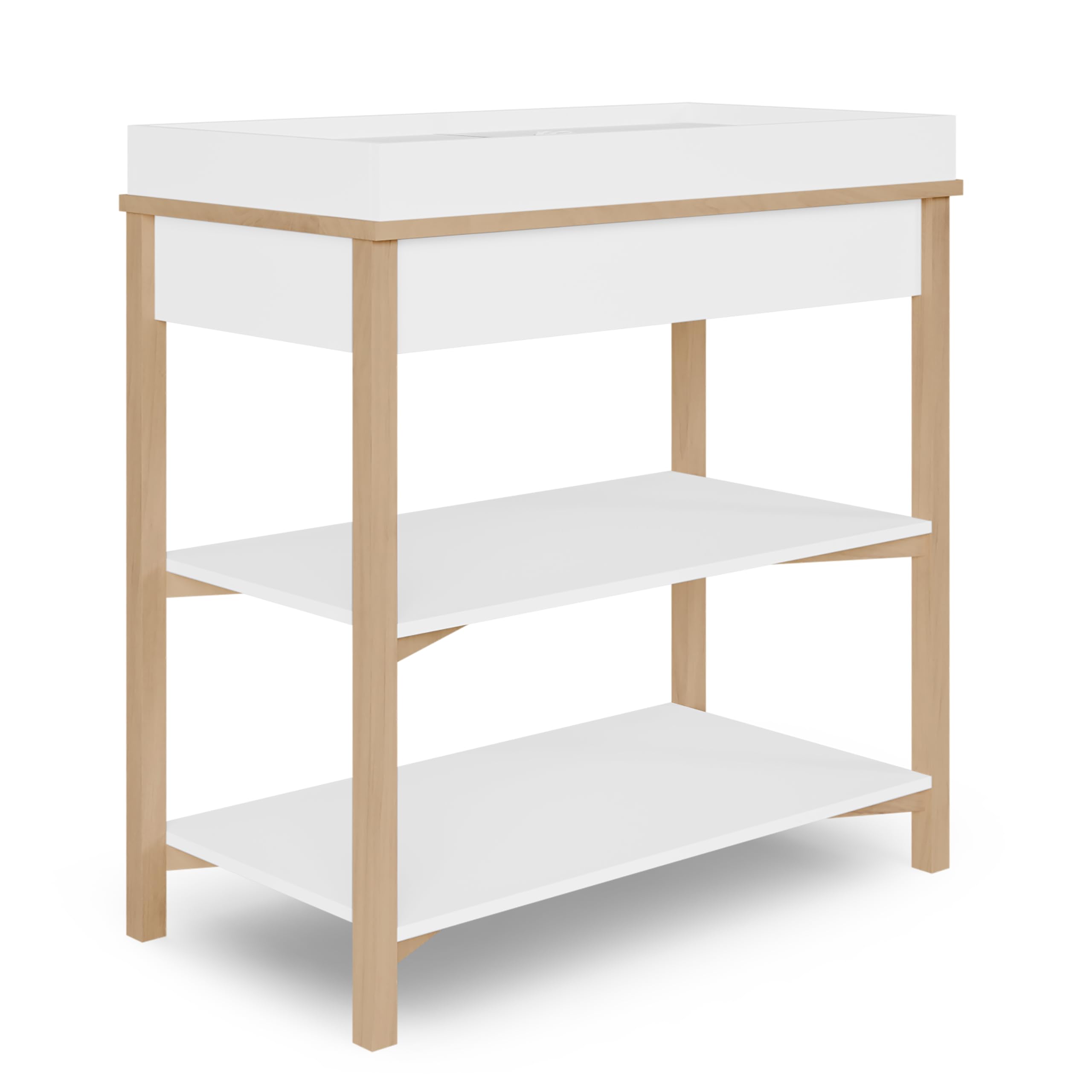 Baby Changing Table with Storage Drawer and Shelves