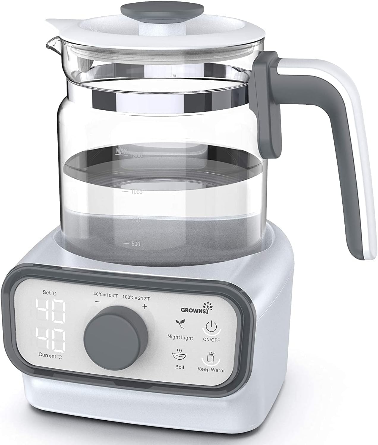 Baby Instant Warmer, Glass Water Boiler with Accurate Temperature Control for Formula