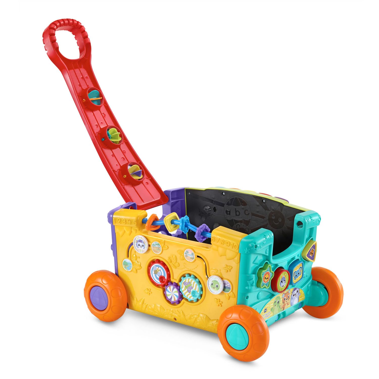 Sort and Discover Activity Wagon for Toddlers, Red