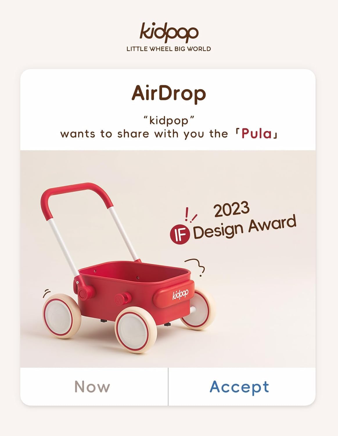 Baby Push Walker with Wheels Toddler Wagon