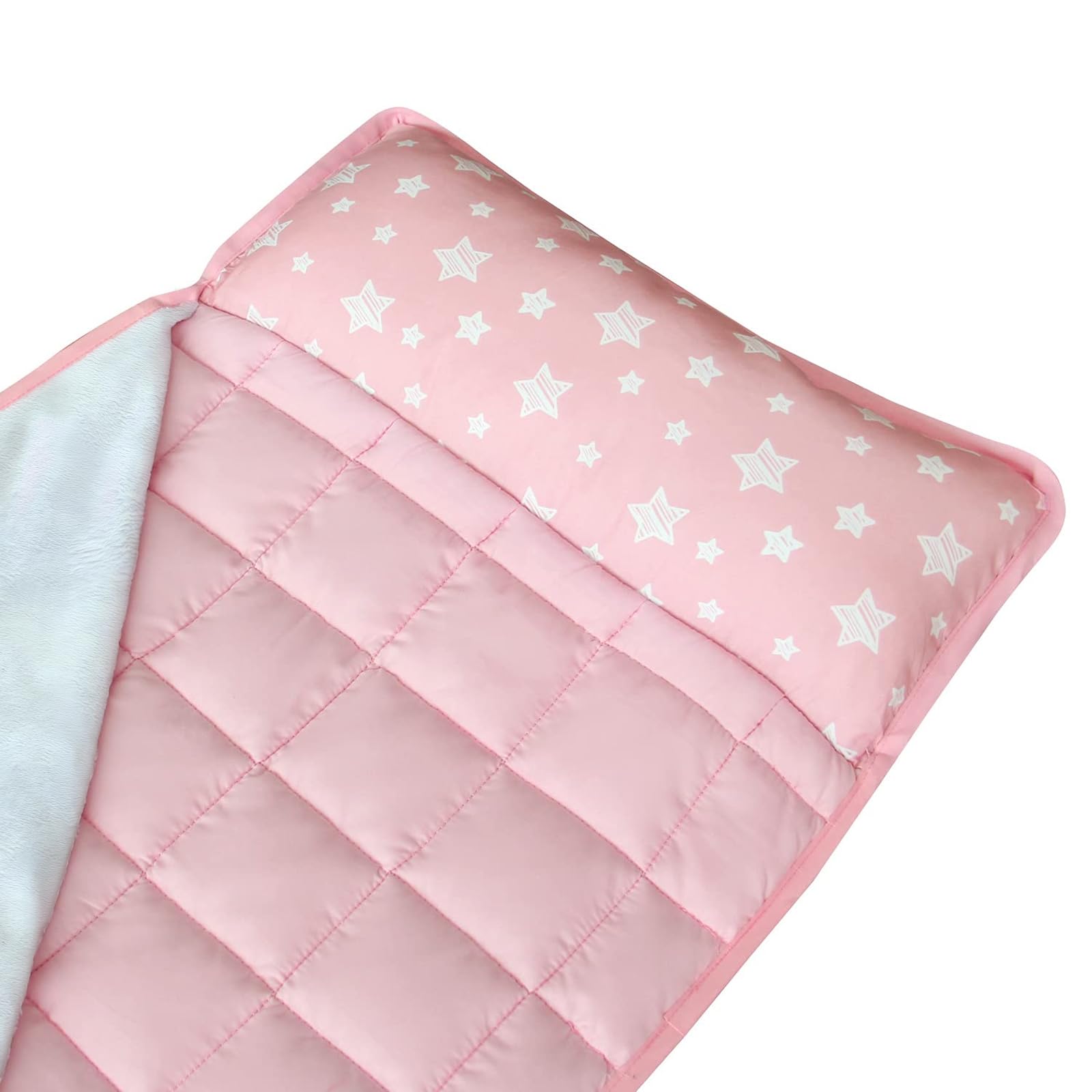 Mat Pink for Girls Kids Sleeping Mat and Fleece Blanket