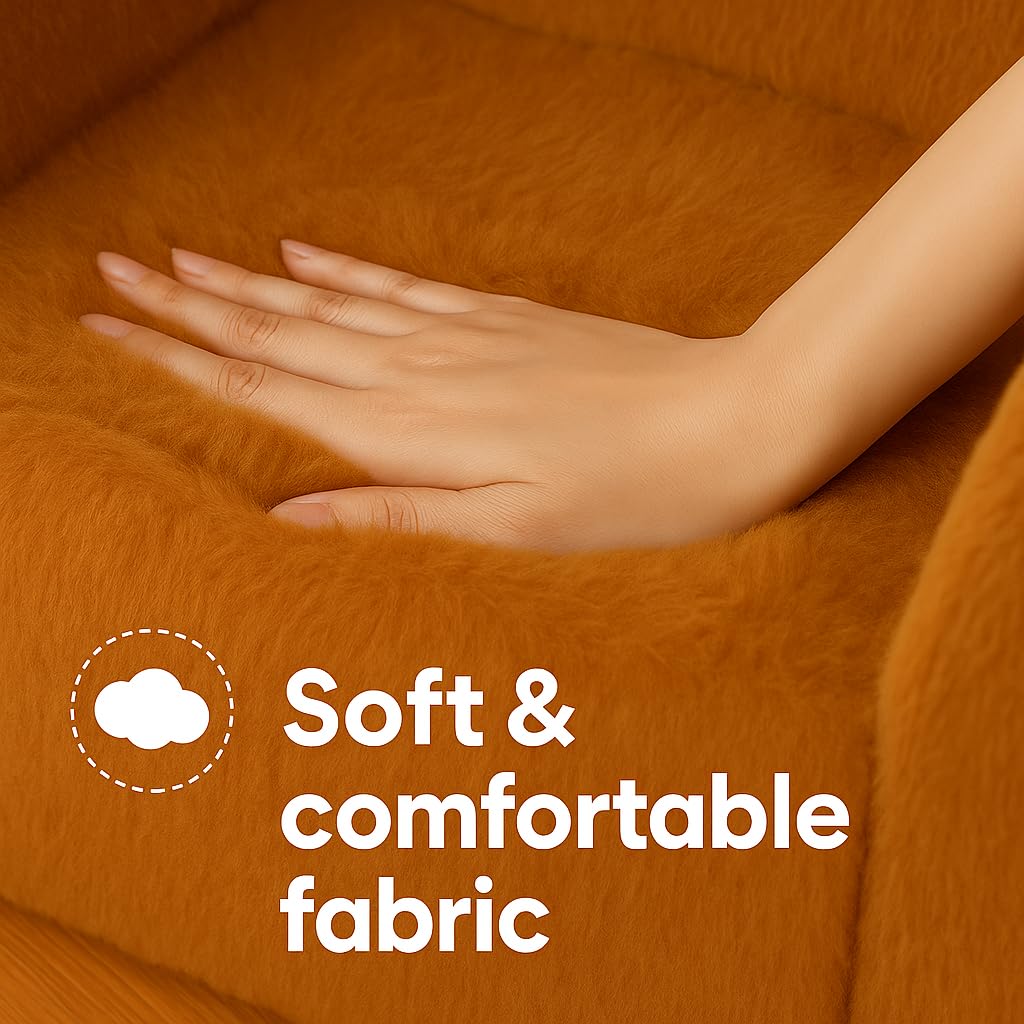 Toddler Foam Chair with Faux Fur