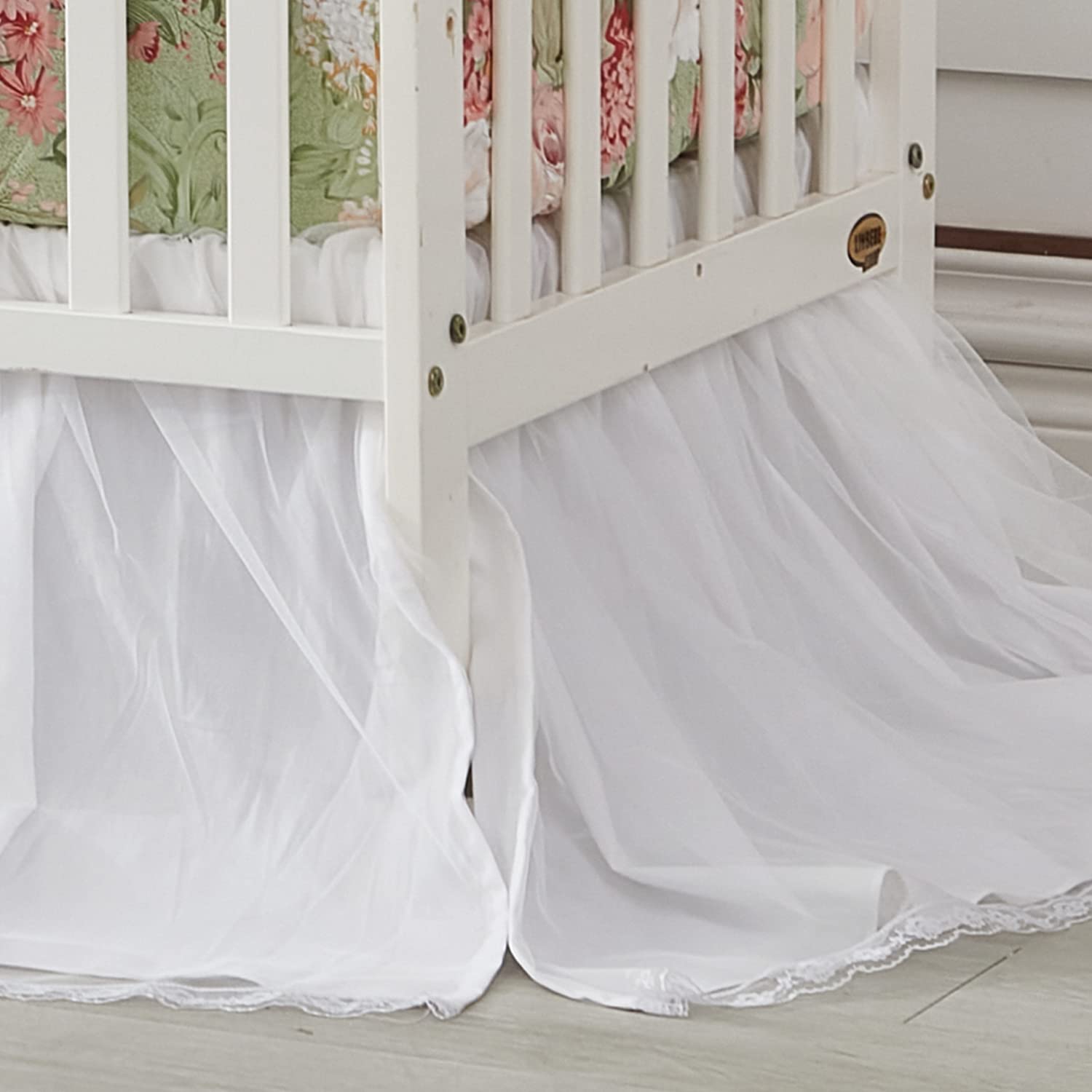 Brandream Crib Bedding Sets for Girls Garden Floral Nursery Set 3-Piece