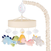Dinosaur Crib Mobile – Beige Dino Baby Crib Mobile with 3-Mode Music