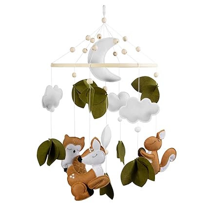 Woodland Animals Theme Bassinet Baby Nursery Mobiles
