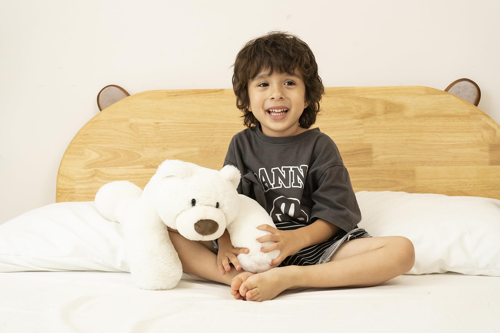 20" | 3.3 Pound Polar Bear Weighted Stuffed Animals, Large White Bear Plush Toy Pillow