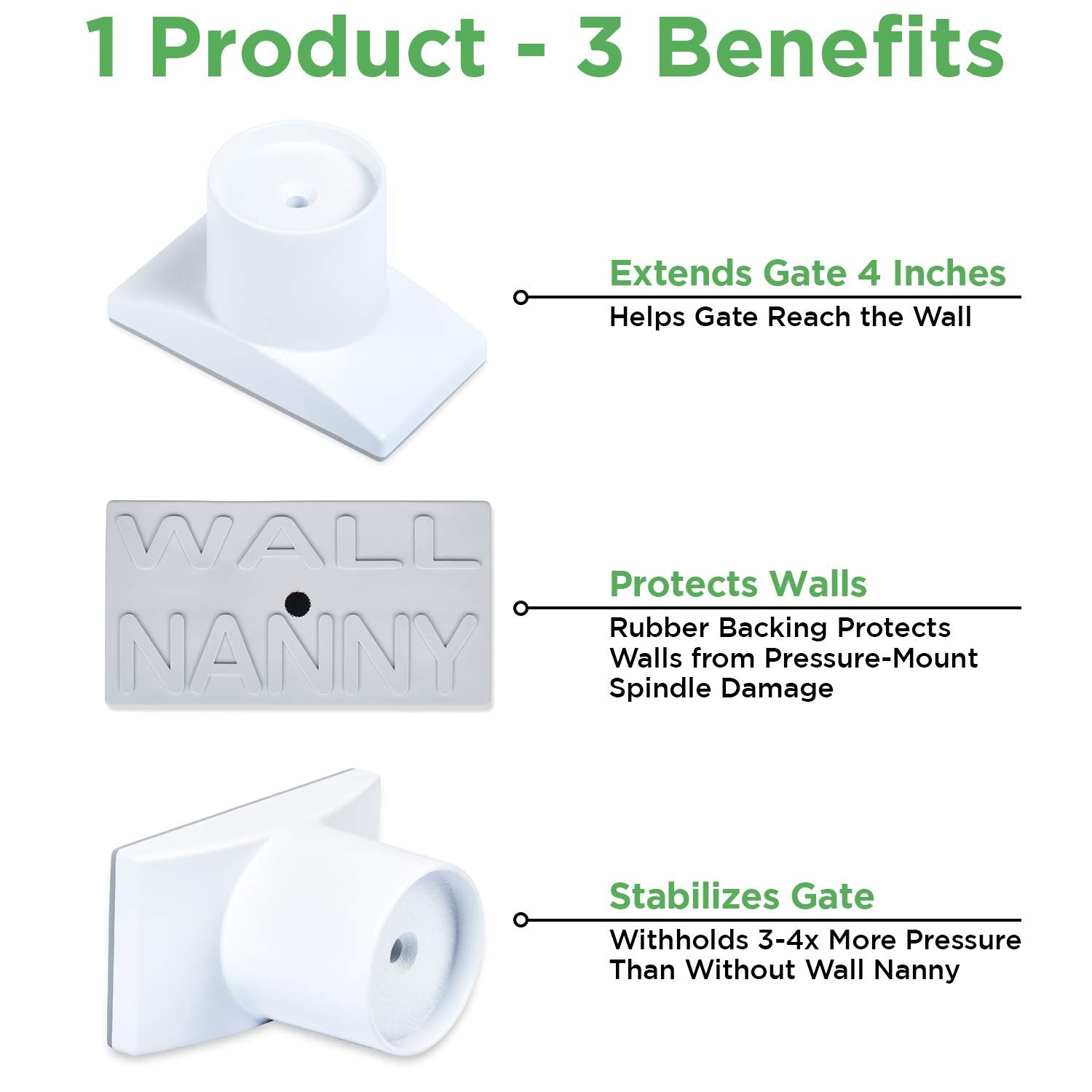 Extender -4 Inch Baby Gate Extension Guard (Made in USA) Extends