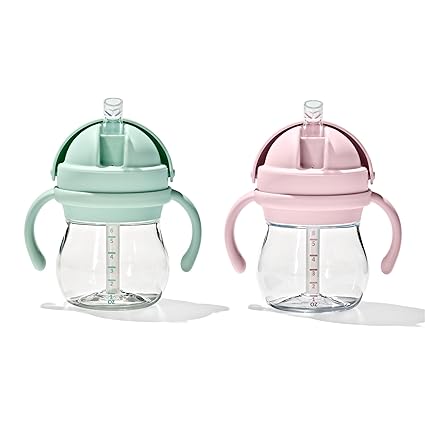 OXO Tot Transitions Straw Cup with Handles 6 oz. - Opal and Dusk - 2 Pack
