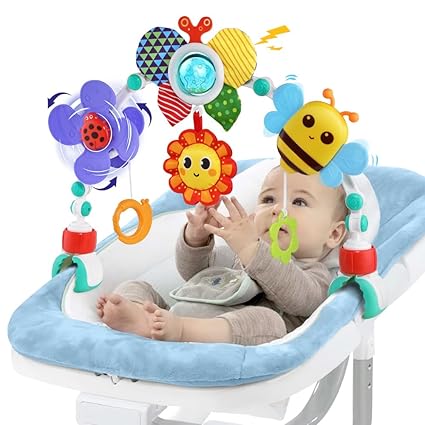 Baby Stroller Car Seat Toys,Adjustable Crib Mobile Activity Arch Toys