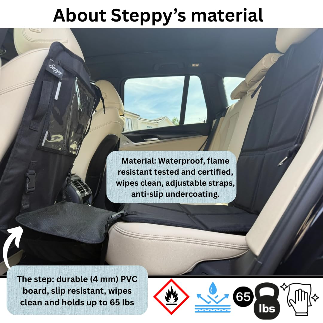 4-in-1 Car Seat Footrest for Kids with Seat Protector and Tablet Holder
