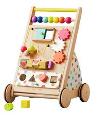 Baby Push Walker, Wooden Baby Walker for Girls, Adjustable Speed Walkers for Baby Boys