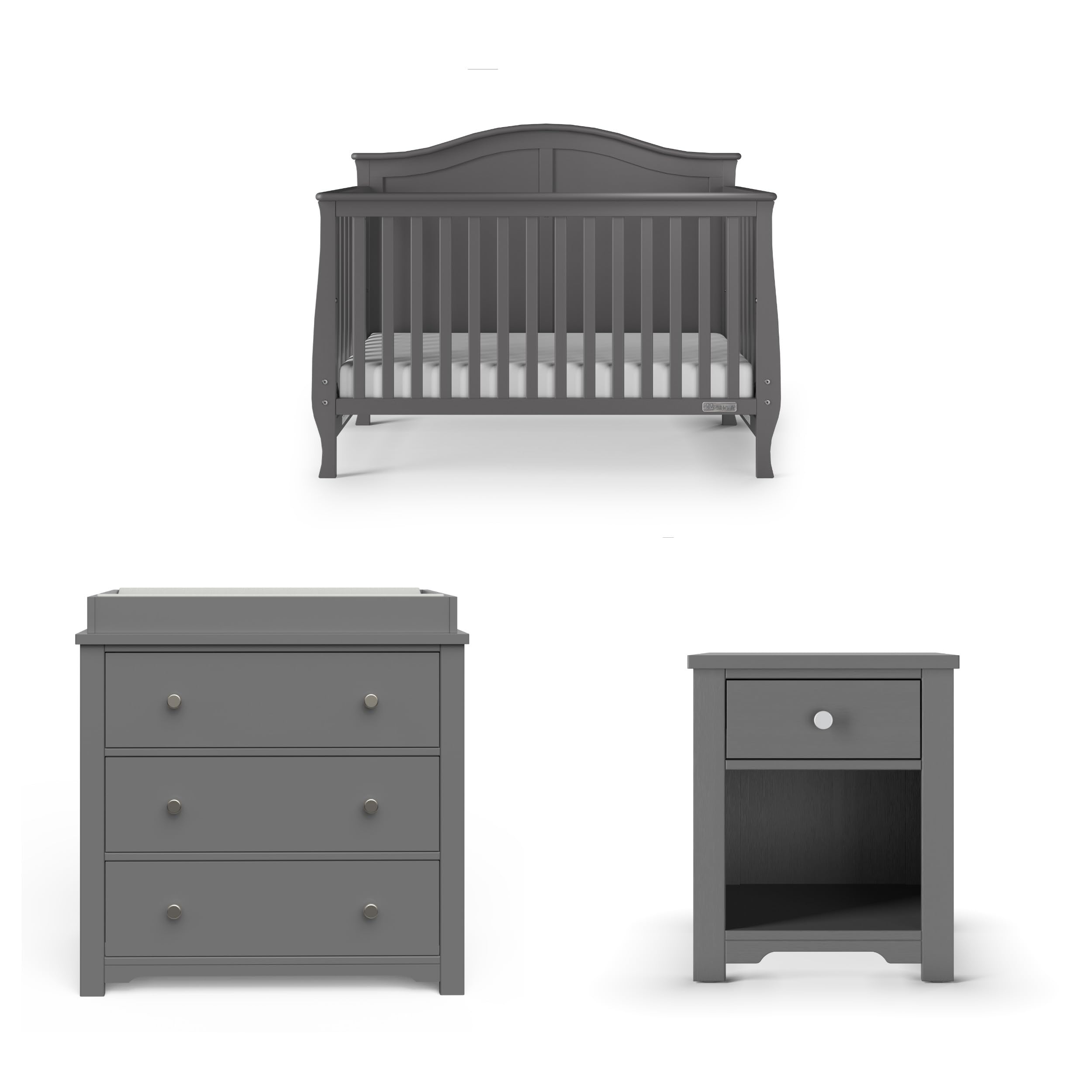 Camden 3-Piece Nursery Furniture Set with Convertible Crib