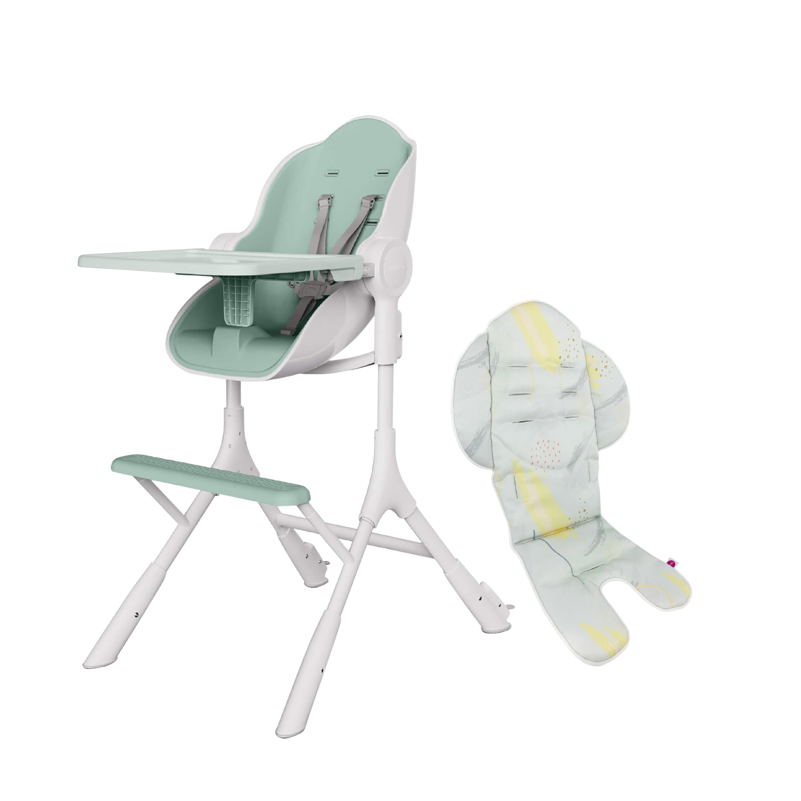 2-in-1 Convertible High Chair with Lounger for Newborn to Toddler