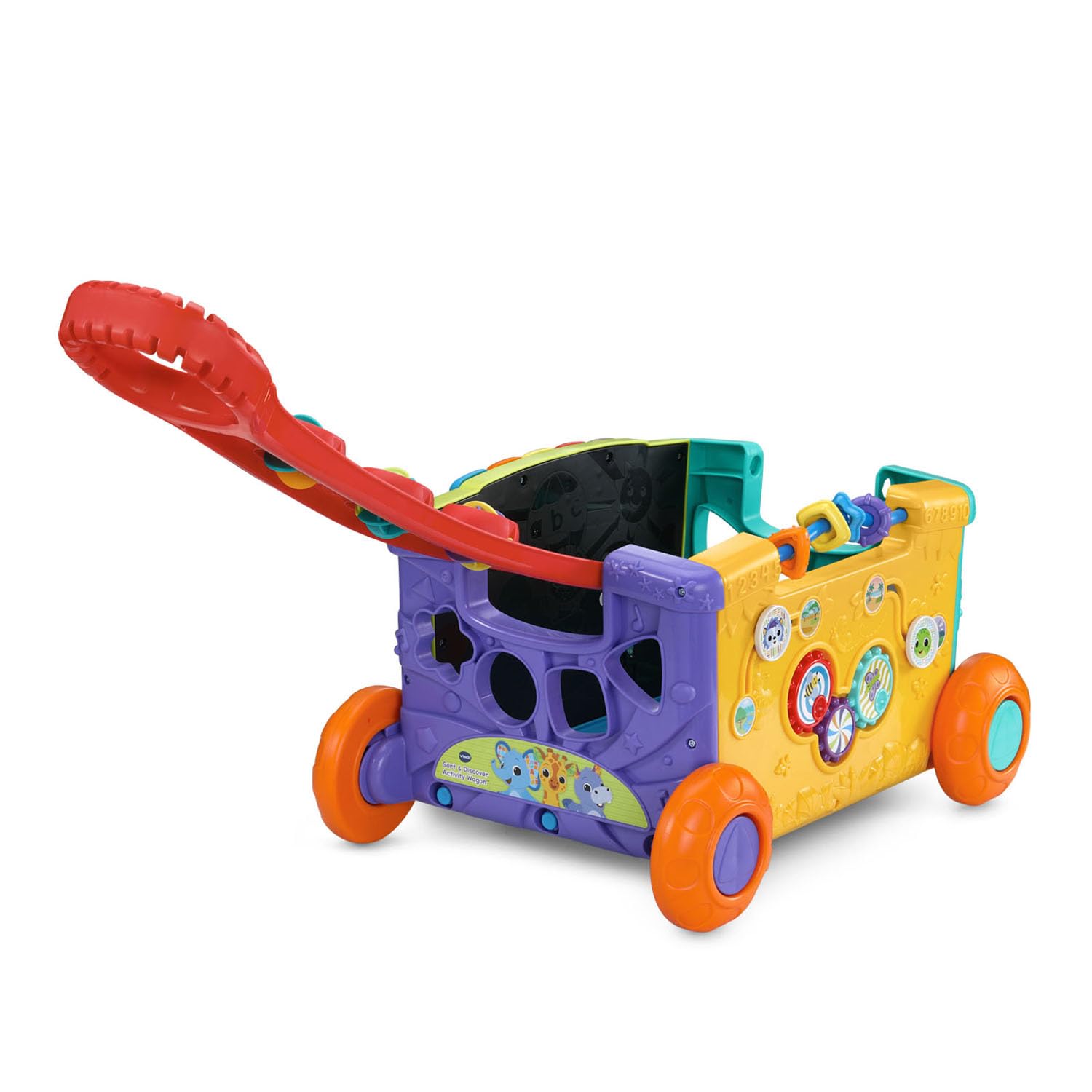 Sort and Discover Activity Wagon for Toddlers, Red