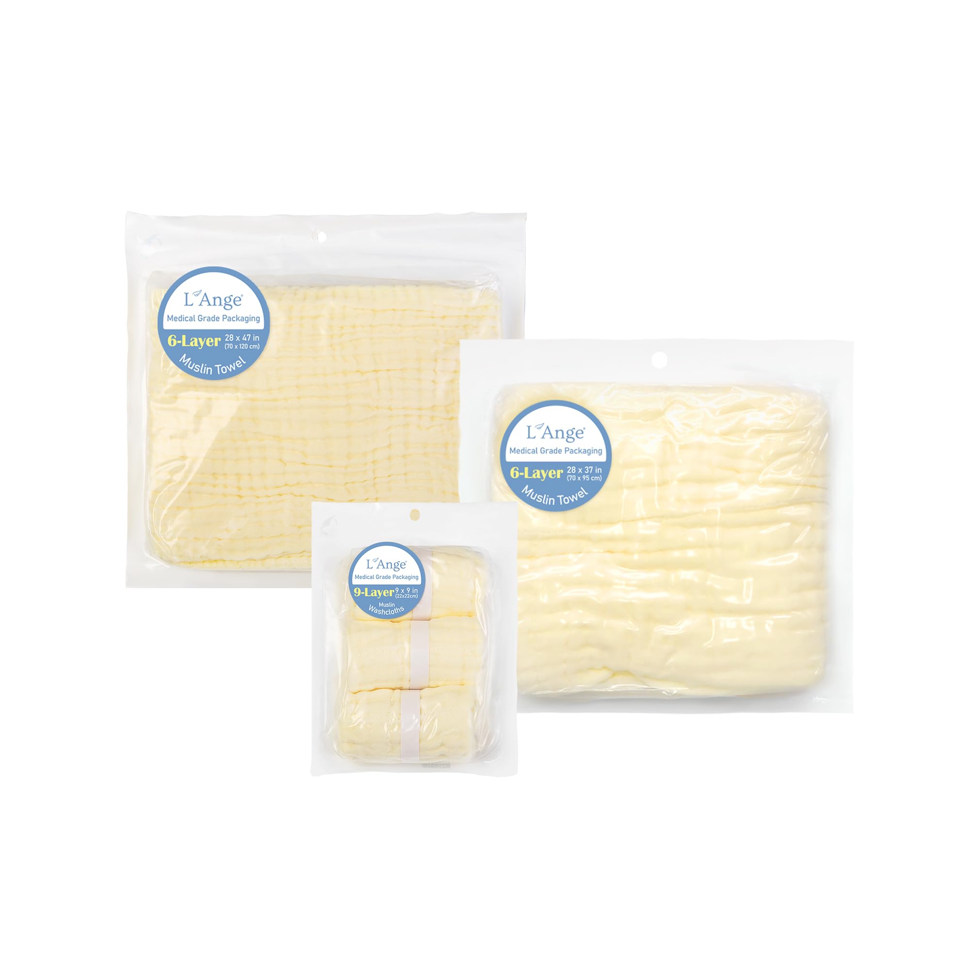 Baby Washcloths Bundle - 100% Cotton Muslin for Sensitive Skin