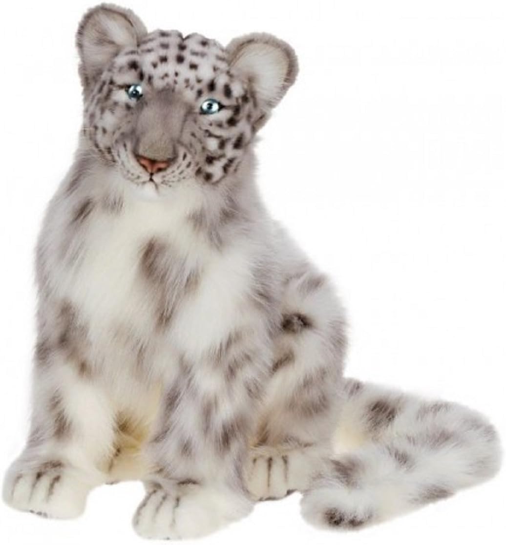 Life-like Handcrafted Extra Soft Plush Snow Leopard Cub Stuffed Animal 16.5"