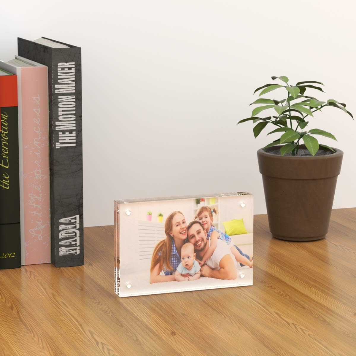 4x6 Acrylic Picture Frames 6 Pack, 20% Thicker Block