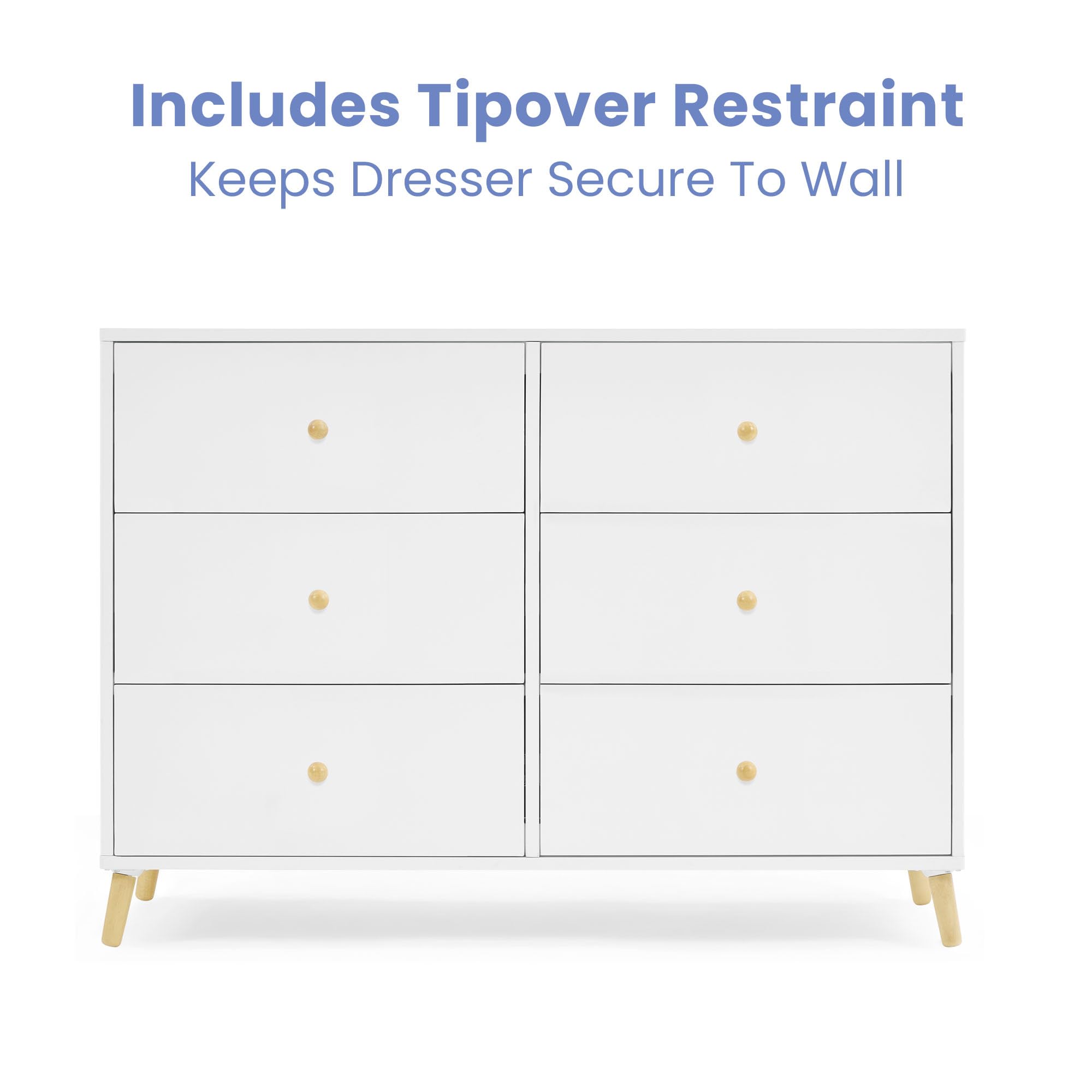 6 Drawer Dresser with Interlocking Safety System