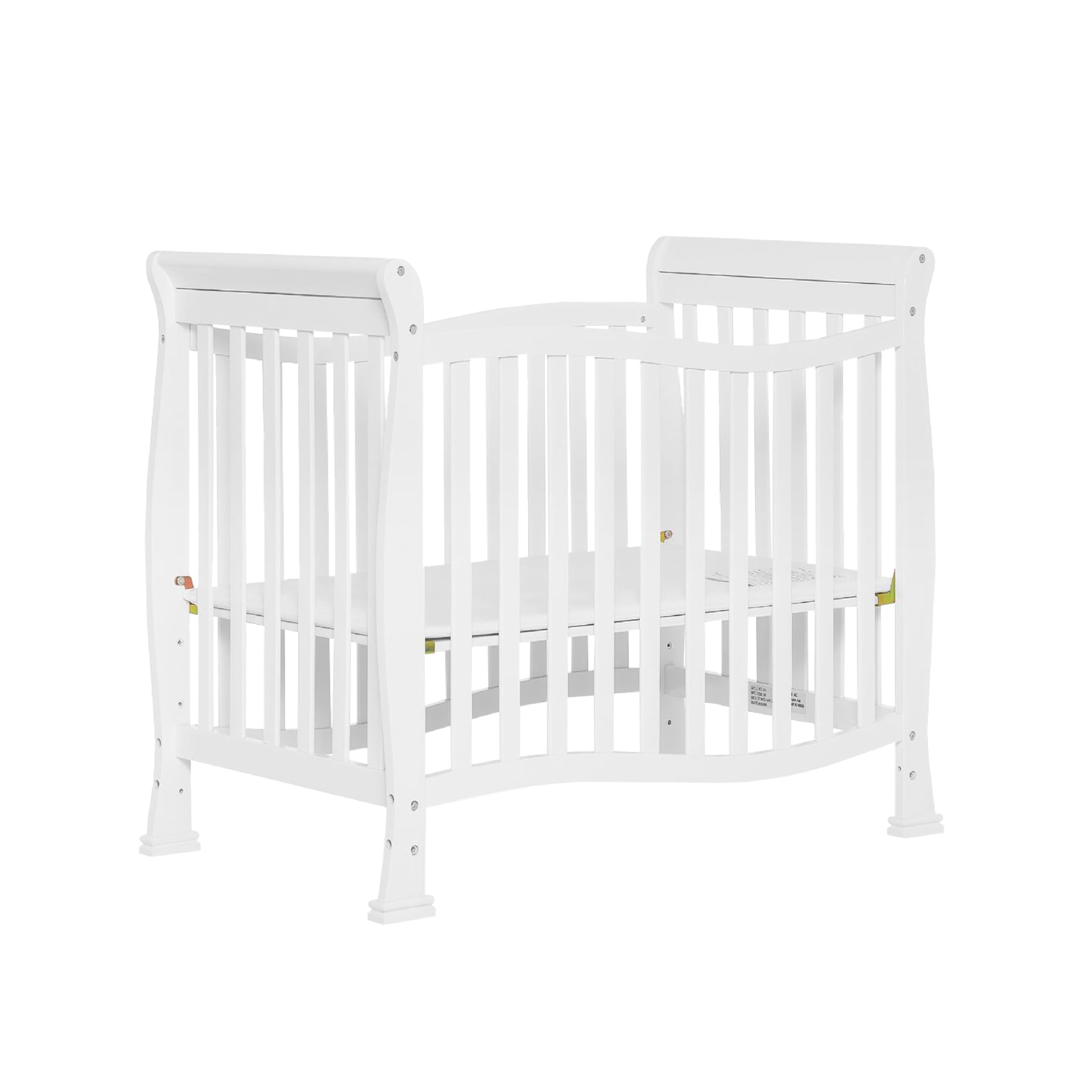Me Violet 4-In-1 Convertible Mini Crib In White, Greenguard Gold