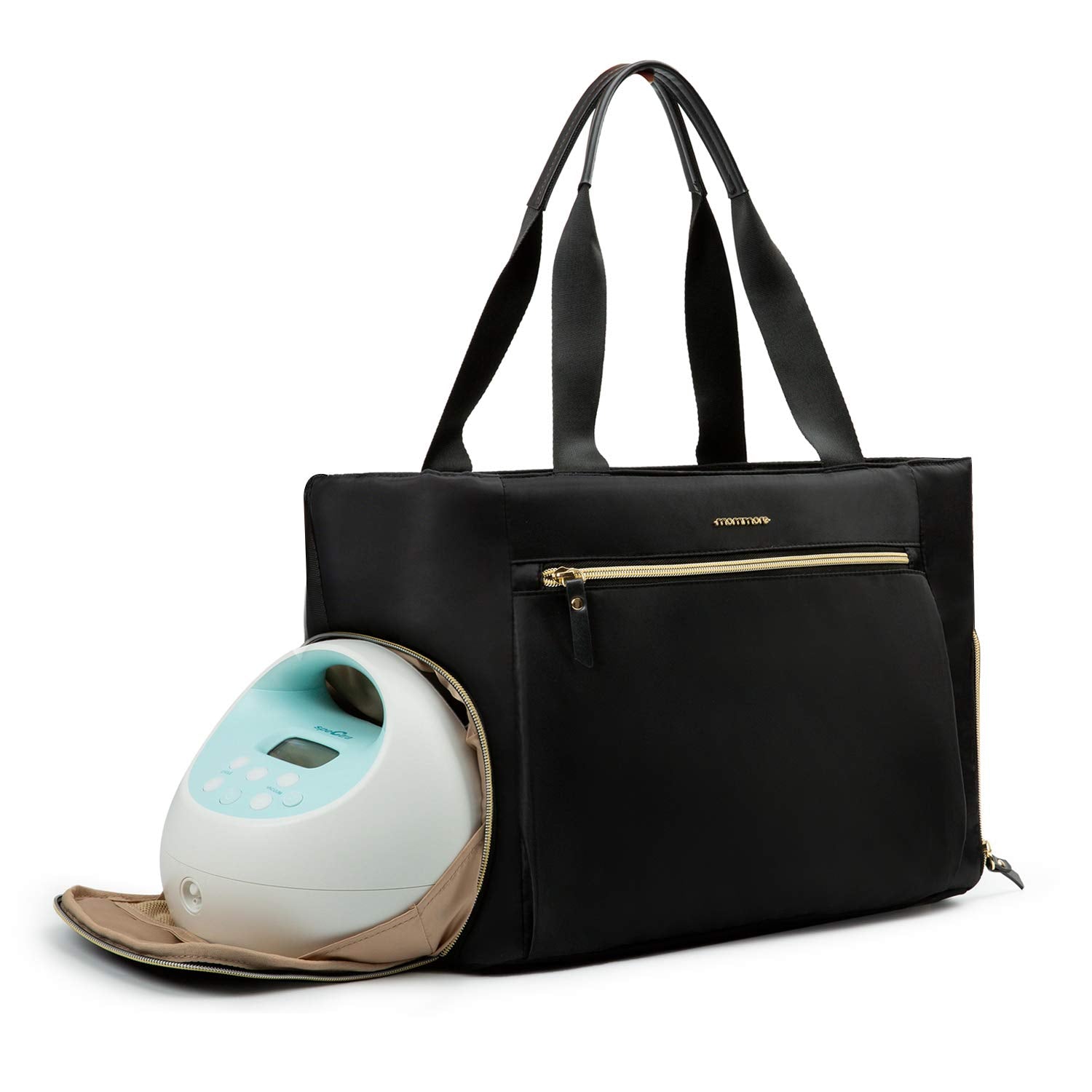 Breast Pump Bag Diaper Tote Bag with 15 Inch Laptop Sleeve Fit Most Breast Pumps