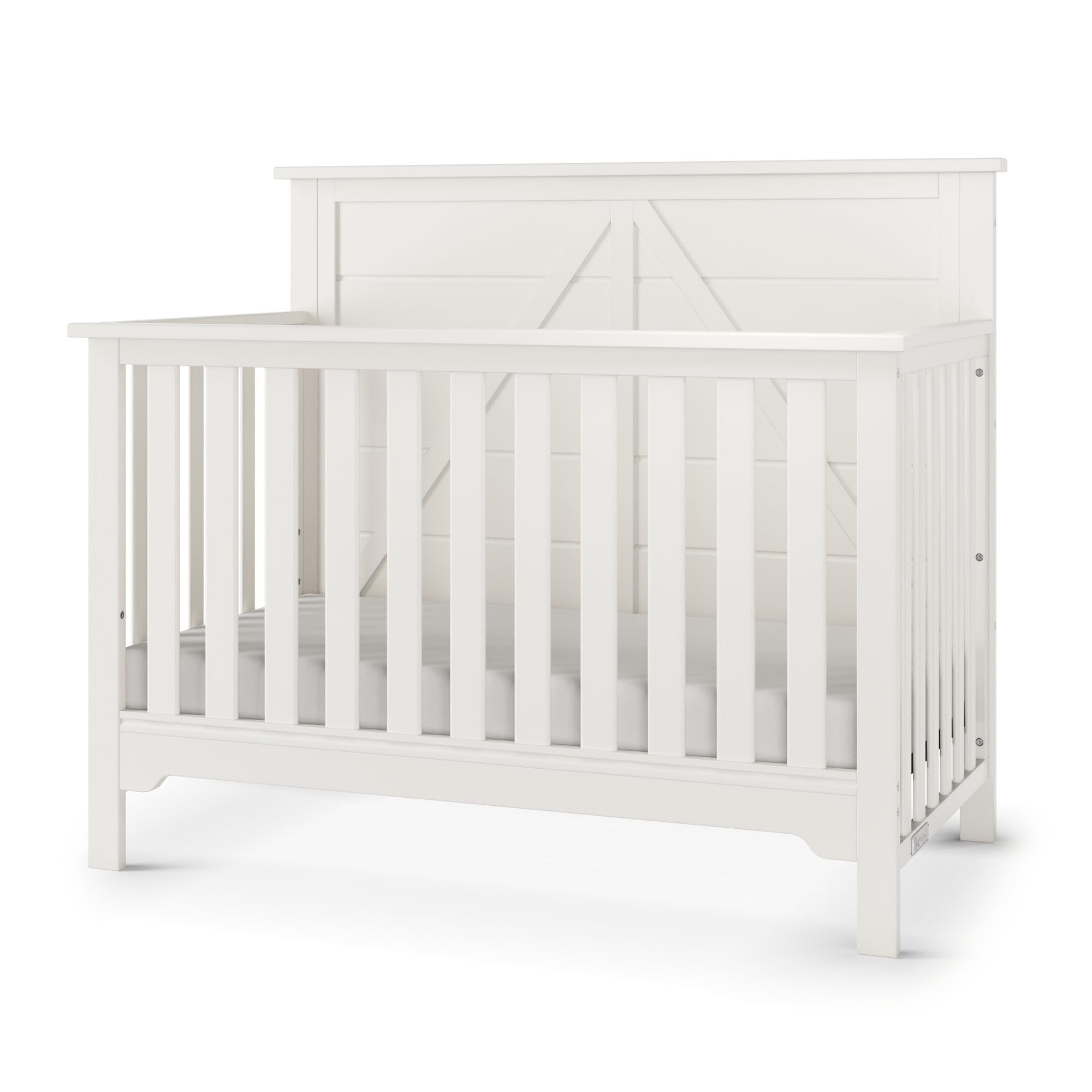 Woodland 4-in-1 Convertible Crib, Baby Crib Converts