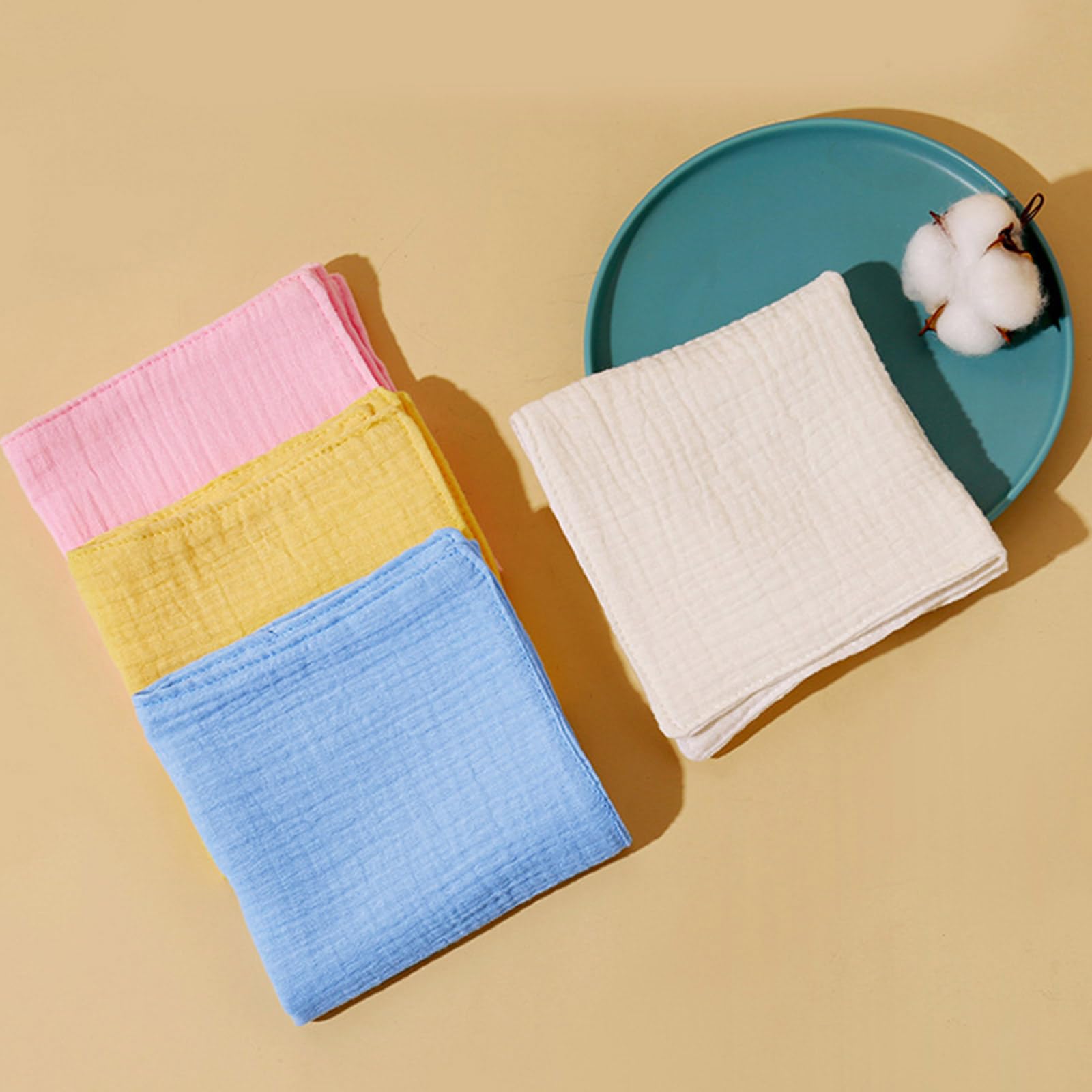Baby Washcloths Soft Reusable Face Towel 4-Layer Baby Wash Cloths