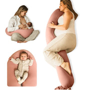 Pregnancy Pillow 5-in-1 【Cooling Cover, Adjustable Firmness】 Patented Lock Design