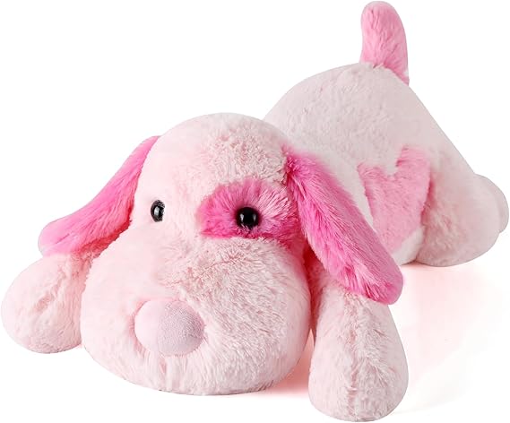Grey & White Dog Weighted Stuffed Animals - 22 Inch 4.5 Pounds Weighted